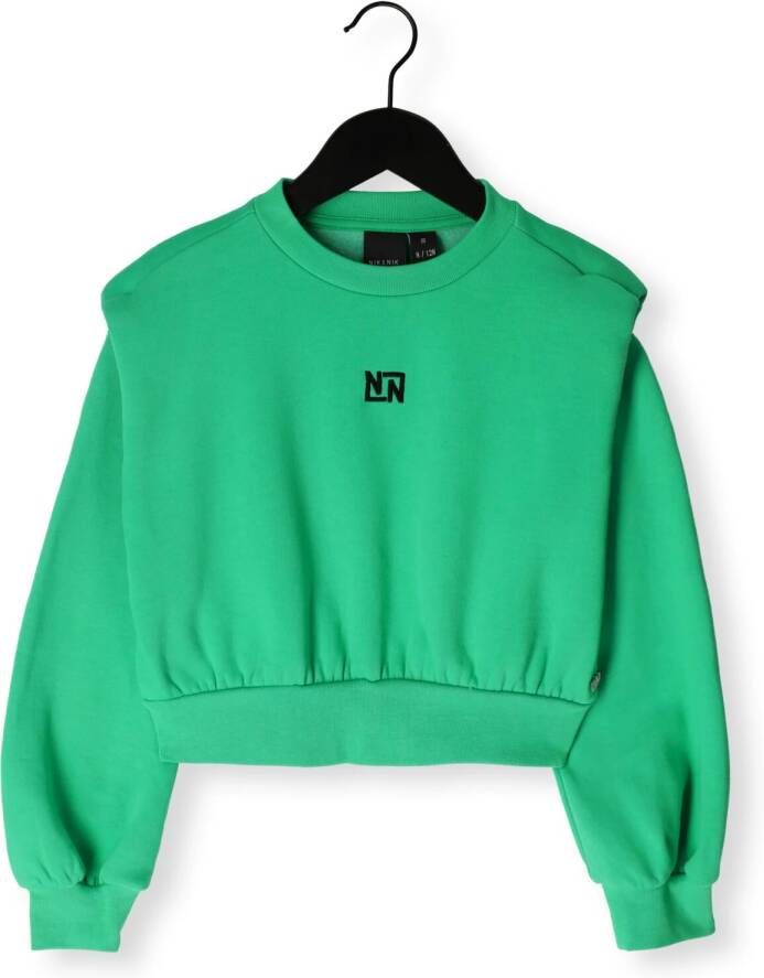 NIK & NIK Meisjes Truien & Vesten Padded Shoulder Sweater Groen
