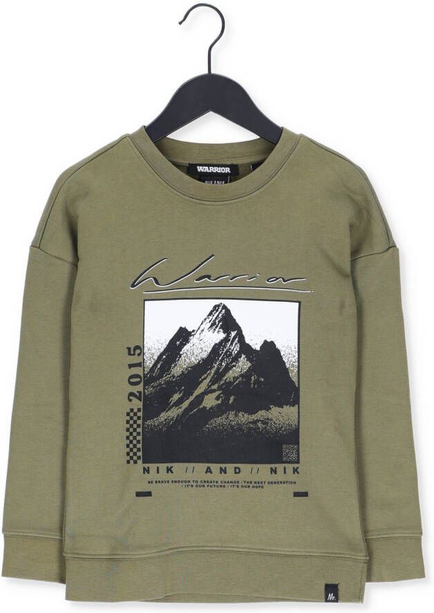 NIK & NIK Jongens Truien & Vesten Mountain Sweatshirt Groen