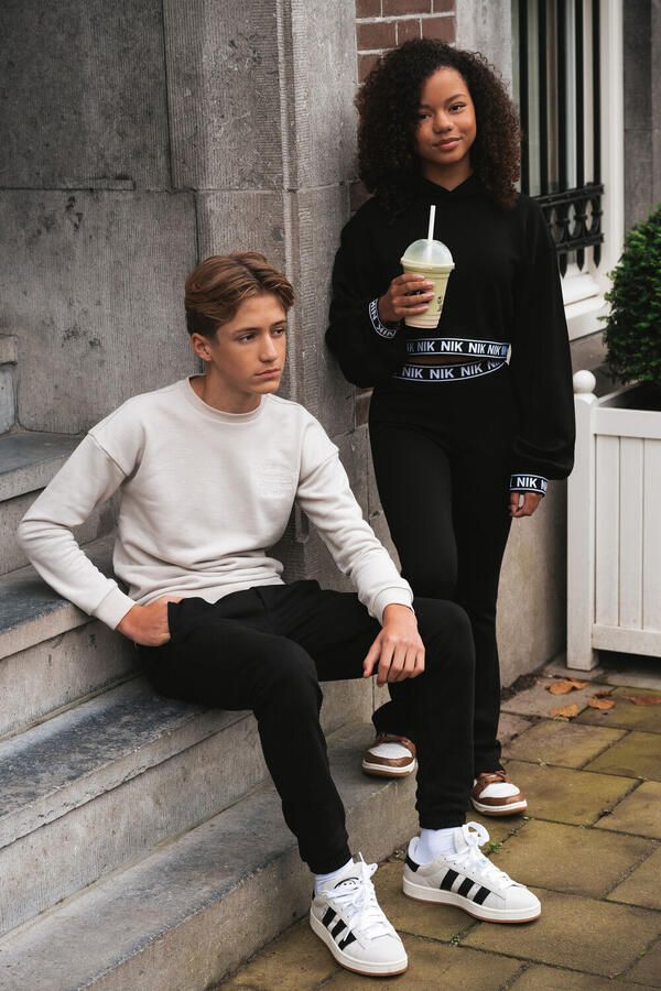 NIK & NIK Jongens Truien & Vesten Champion Sweatshirt Zand