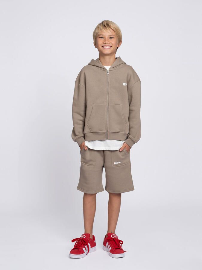 NIK & NIK Jongens Truien & Vesten Rocco Zip Hoodie Taupe