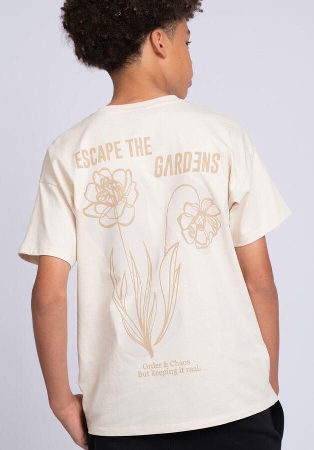 NIK & NIK Jongens Polo's & T-shirts Bloom Oversized T-shirt Beige - Foto 2