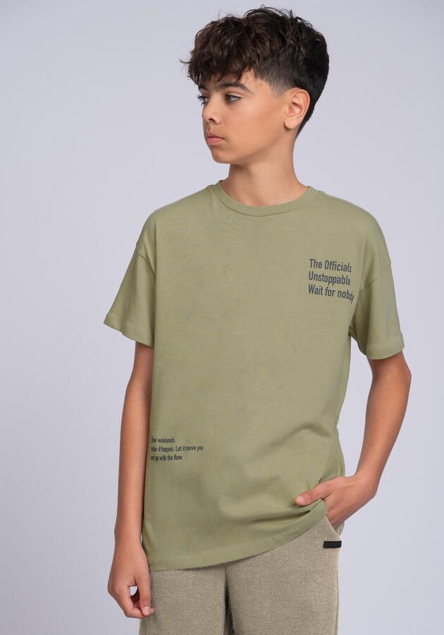 NIK & NIK Jongens Polo's & T-shirts Unstoppable Oversized T-shirt Khaki - Foto 2