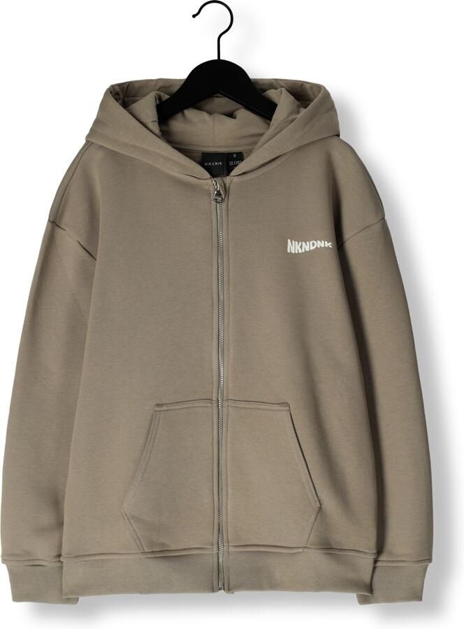 NIK & NIK Jongens Truien & Vesten Rocco Zip Hoodie Taupe - Foto 3