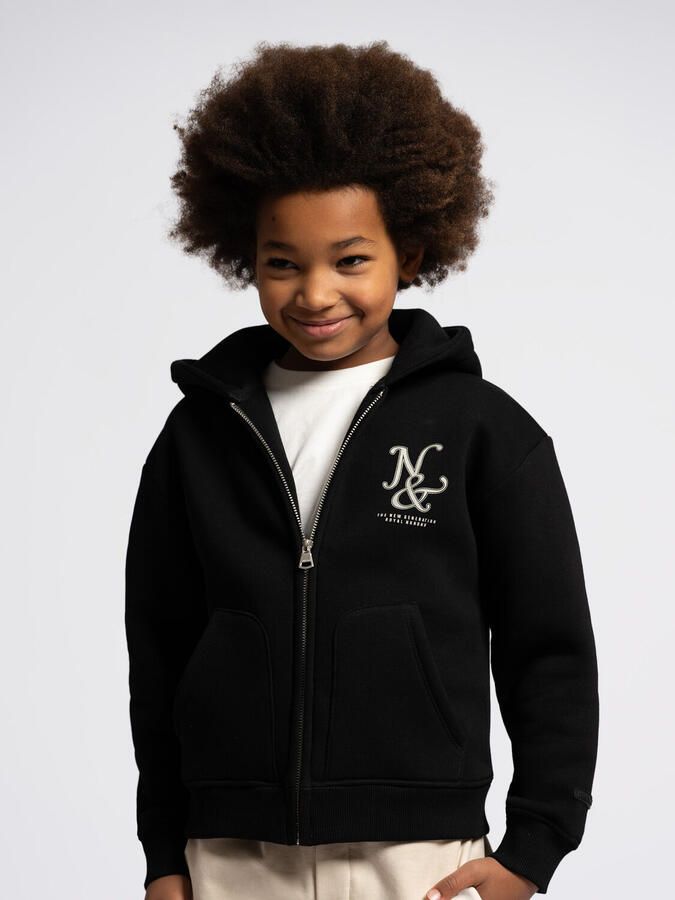 NIK & NIK Jongens Truien & Vesten Roman Zip Hoodie Zwart