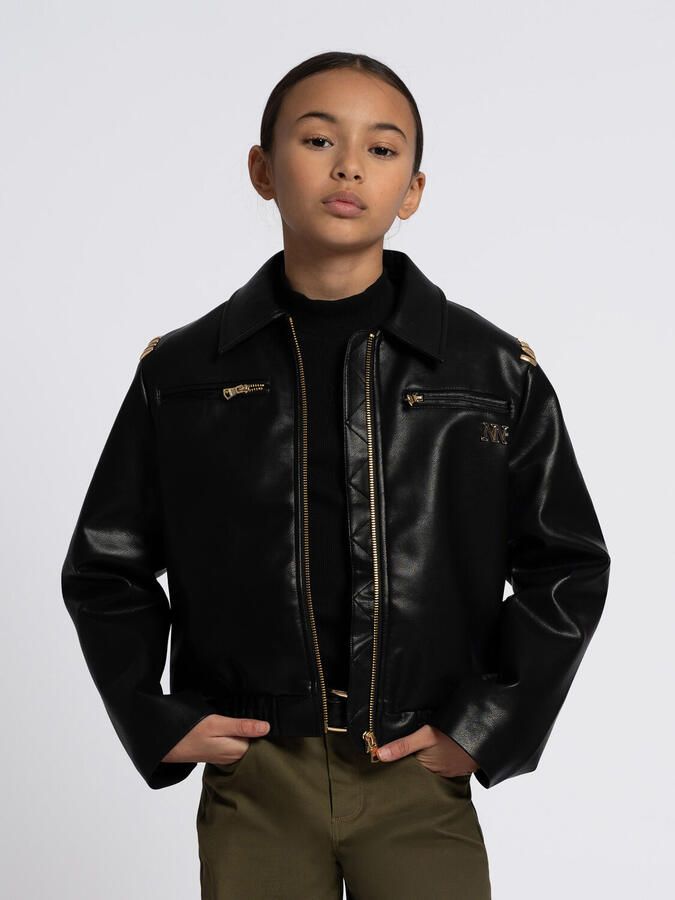NIK & NIK Meisjes Jassen Stud Jacket Zwart