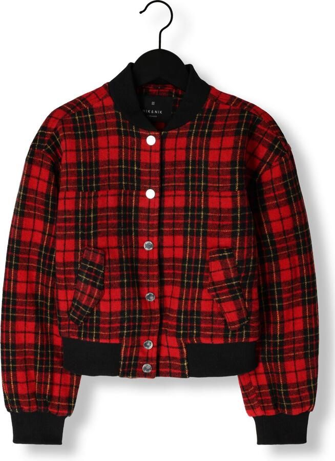 NIK & NIK Meisjes Jassen Tartan Bomber Rood - Foto 2