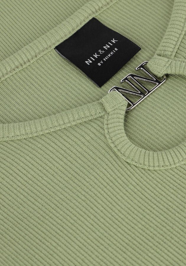 NIK & NIK Meisjes Jurken Presley Rib Dress Groen