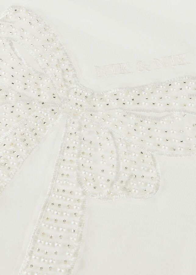 NIK & NIK Meisjes Tops & T-shirts Bow T-shirt Wit - Foto 2