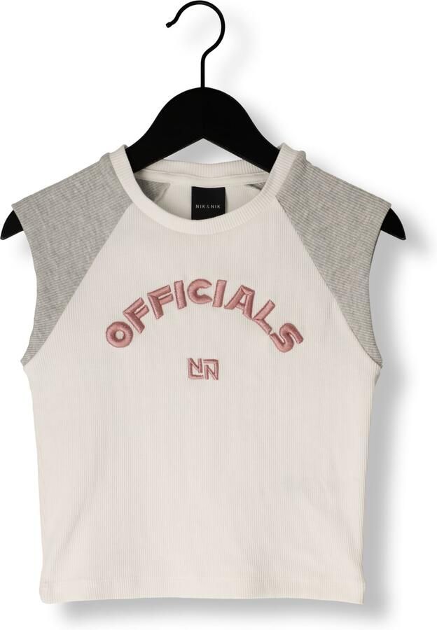 NIK & NIK Meisjes Tops & T-shirts Officials Aglan Rib Top Wit - Foto 3