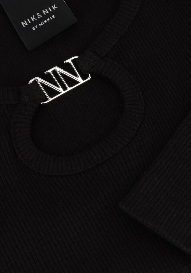 NIK & NIK Meisjes Tops & T-shirts Presley Ls Rib Top Zwart