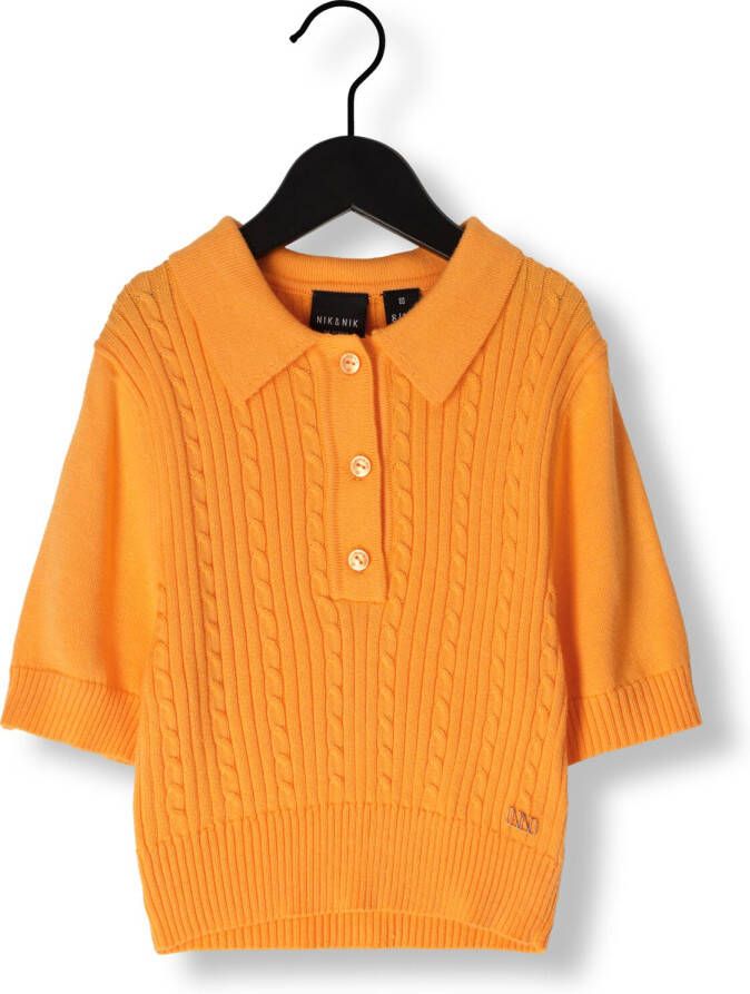 NIK & NIK Meisjes Tops & T-shirts Cable Polo Oranje