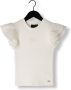 NIK & NIK Meisjes Tops & T-shirts Volant Sleeve Rib T-shirt Wit - Thumbnail 1