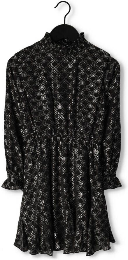 NIK&NIK A-lijn jurk Wendy van gerecycled polyester zwart 176