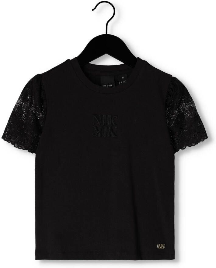 NIK & NIK Meisjes Tops & T-shirts Dione T-shirt Zwart