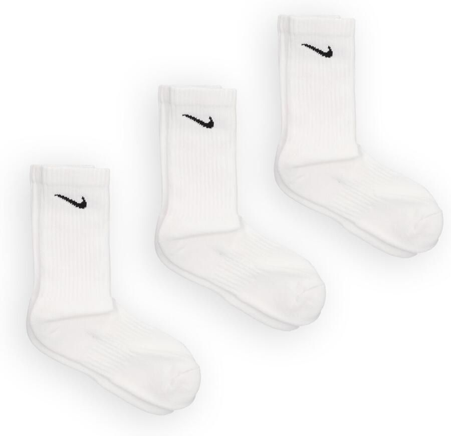 Nike Witte sokken met geribbelde randen in middellange lengte White