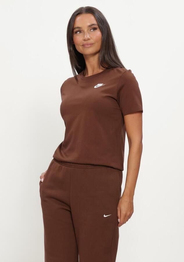 NIKE Dames Tops & T-shirts Sportswear Club Essentials Bruin