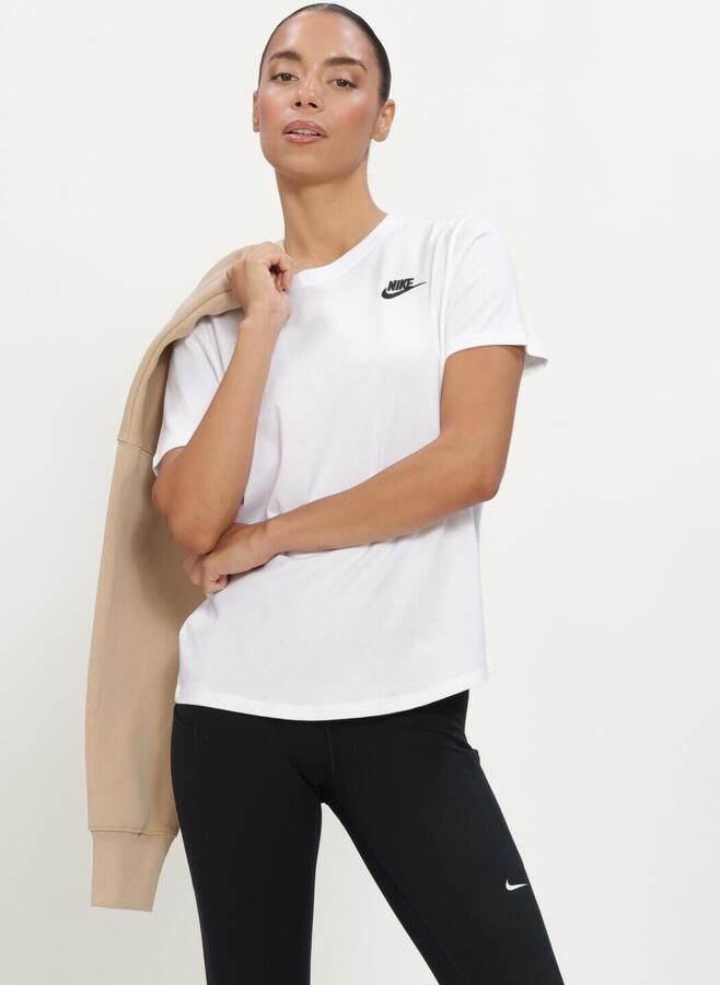 NIKE Dames Tops & T-shirts Sportswear Club Essentials Wit