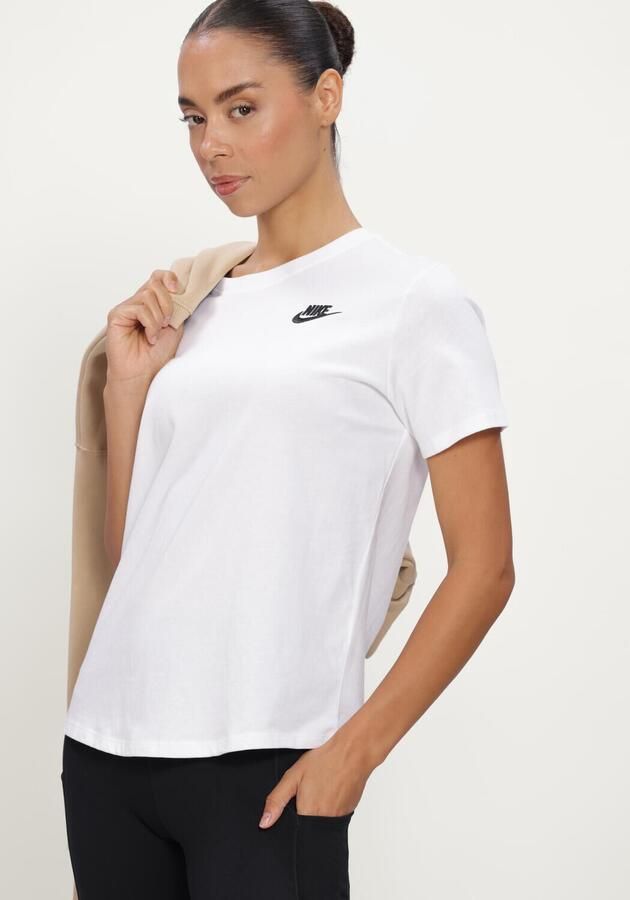 NIKE Dames Tops & T-shirts Sportswear Club Essentials Wit - Foto 3