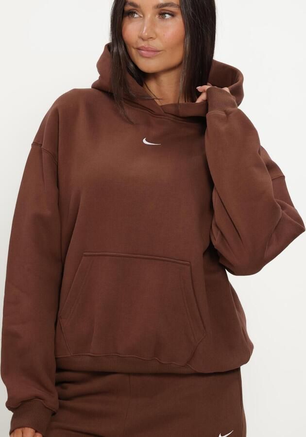 NIKE Dames Truien & Vesten Studio Fleece Bruin - Foto 4