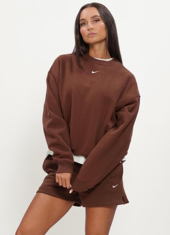 NIKE Dames Truien & Vesten Studio Fleece Middelzwaar Bruin