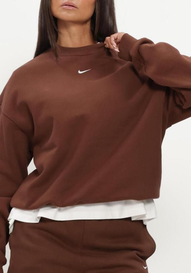 NIKE Dames Truien & Vesten Studio Fleece Middelzwaar Bruin - Foto 4