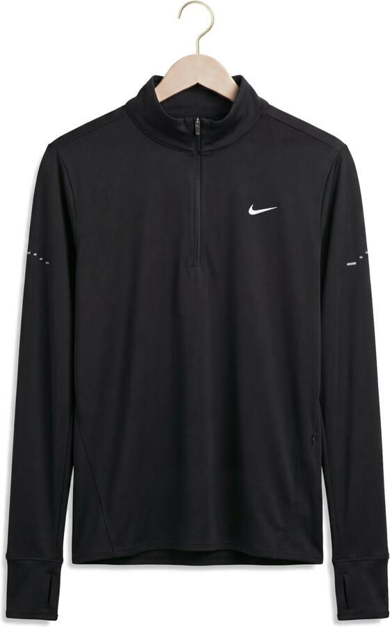 Nike Swift Dri-FIT hardlooptop met korte rits en uv-bescherming voor dames Zwart - Foto 4