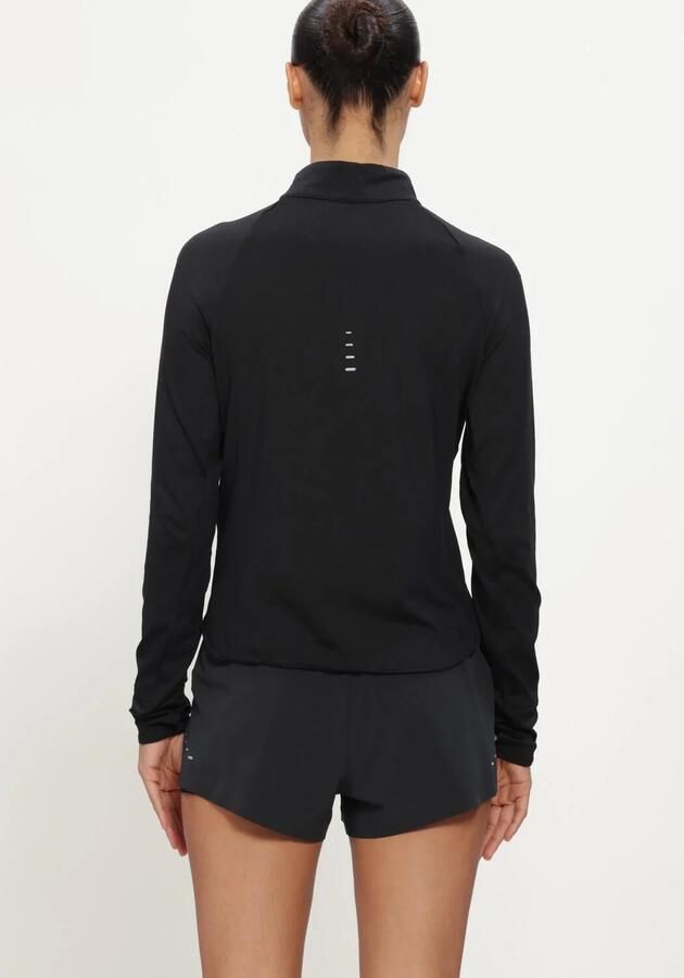 Nike Swift Dri-FIT hardlooptop met korte rits en uv-bescherming voor dames Zwart - Foto 2