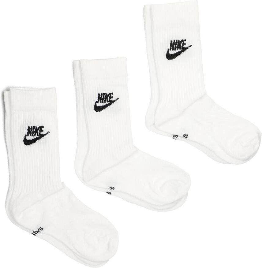Nike Sportswear Everyday Essential Crew Socks (3 Pairs) Lang Kleding white black maat: 39-42 beschikbare maaten:39-42 43-46-48