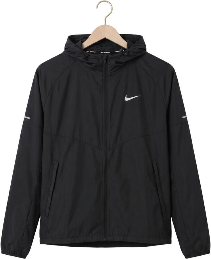 Nike Miler Repel hardloopjack voor heren Zwart - Foto 2