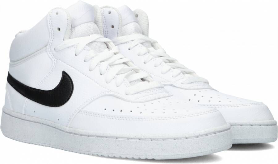 Nike Witte Court Vision Mid Hoge Sneaker