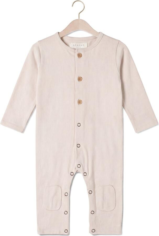 NIXNUT Baby Rompers Butt Onesie Beige