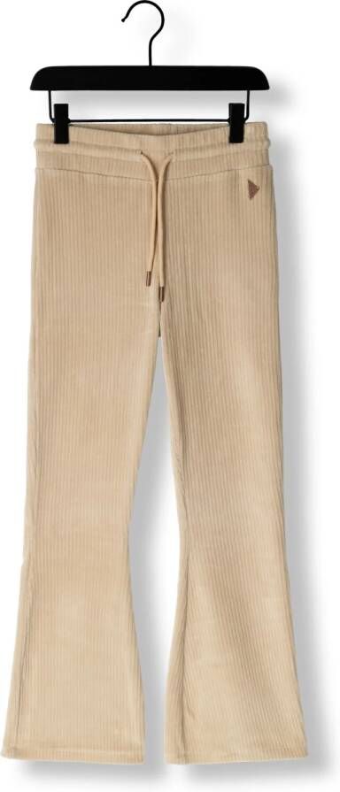 Nobell Beige Flared Broek Sady Girls Velvet Rib Flared Pants Beige