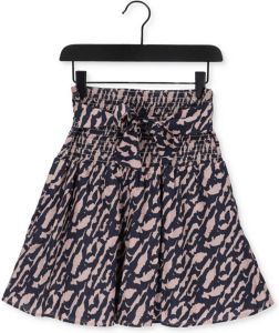 Nobell Blauwe Minirok Nila Short Skirt With Smocked Waistband