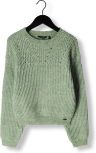 Nobell Groene Trui Kesan Girls Melange Knitted Sweater Green