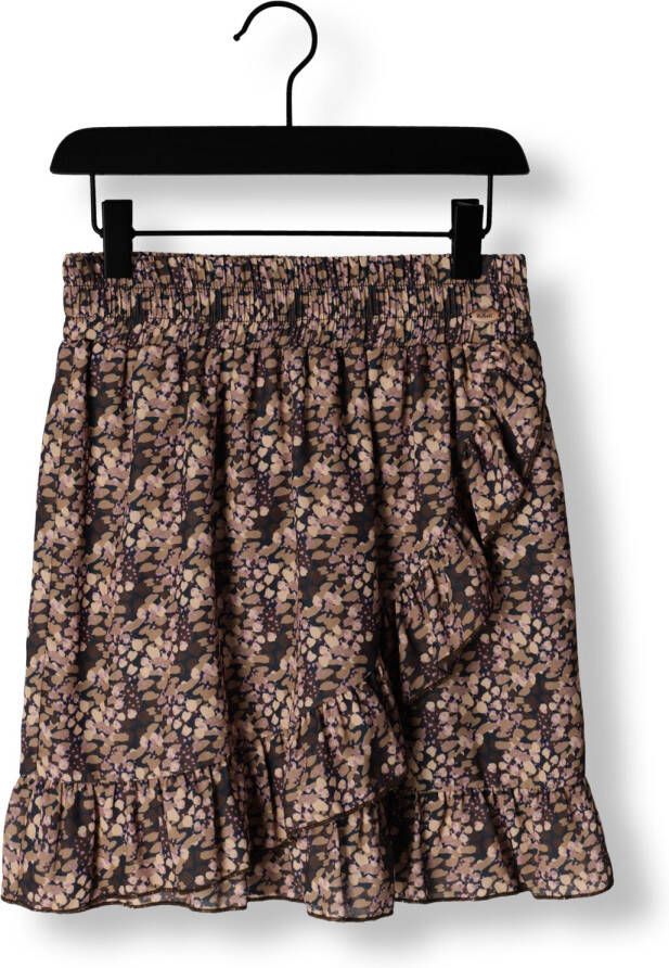 NOBELL Meisjes Rokken Nuria Girls Printed Skirt With Frill Brown Multi
