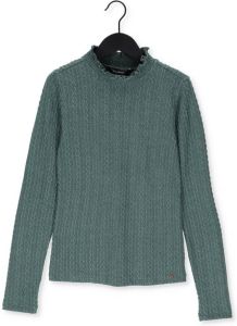 Nobell Turquoise Trui Koba Cable Knit Turtle Neck
