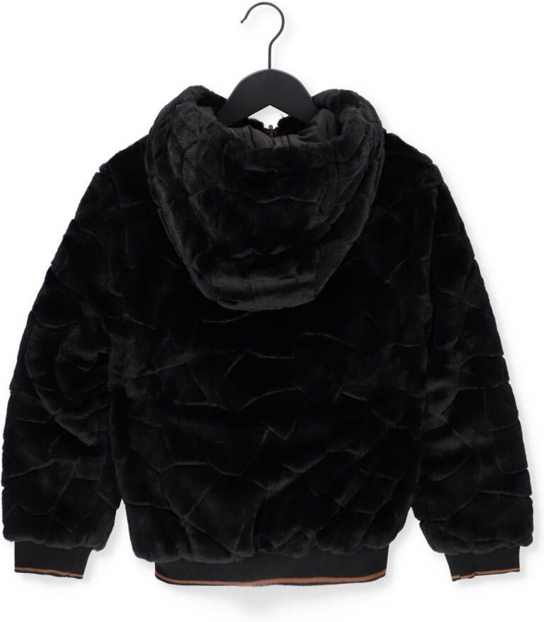 Nobell Zwarte Jack Reversible Hooded Bomber Jacket