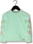 NONO sweater Kate met printopdruk en borduursels mintgroen - Thumbnail 1