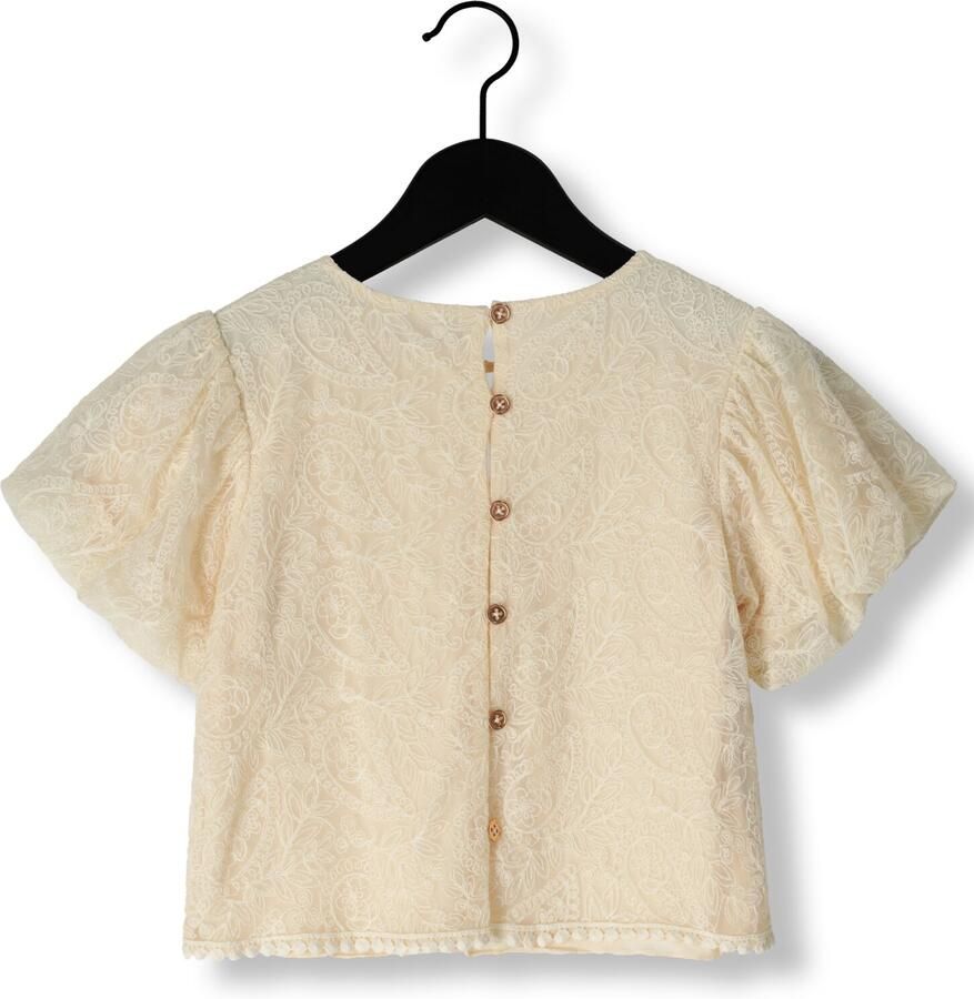 NONO Meisjes Blouses Tessy Mesh Blouse Ecru - Foto 2