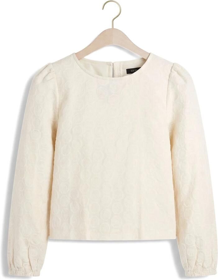 NONO Meisjes Blouses Tinne Flower Blouse Ecru