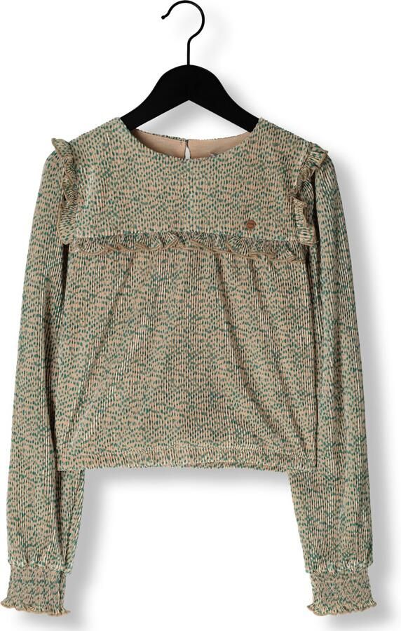 NONO Meisjes Blouses Tisja Plissee Blouse Beige - Foto 2