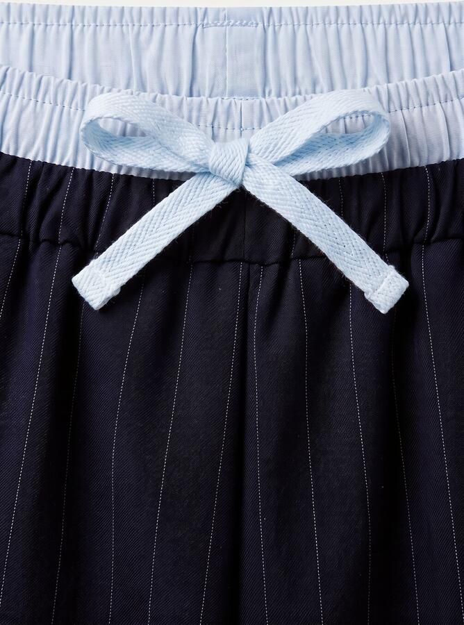 NONO Meisjes Broeken Sarah Pinstripe Pants Donkerblauw - Foto 2