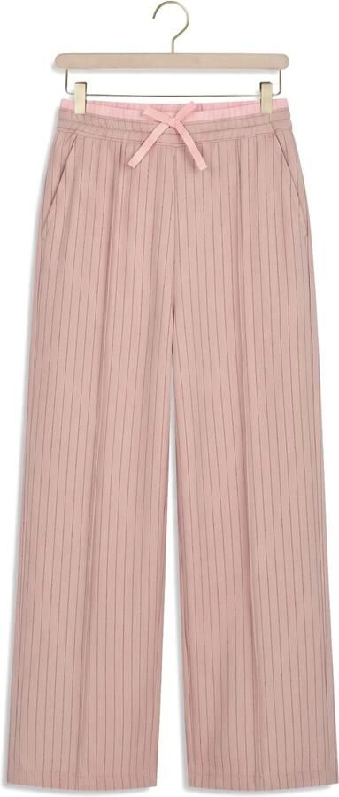 NONO Meisjes Broeken Sarah Pinstripe Pants With Contrast Waistband Roze
