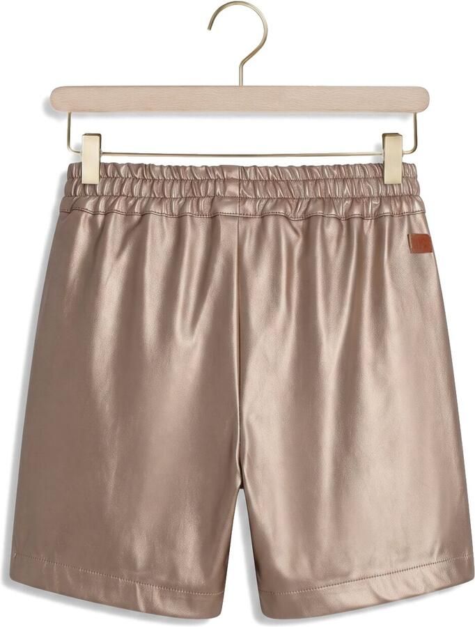 NONO imitatieleren regular fit casual short goud Korte broek Meisjes Imitatieleer - Foto 2