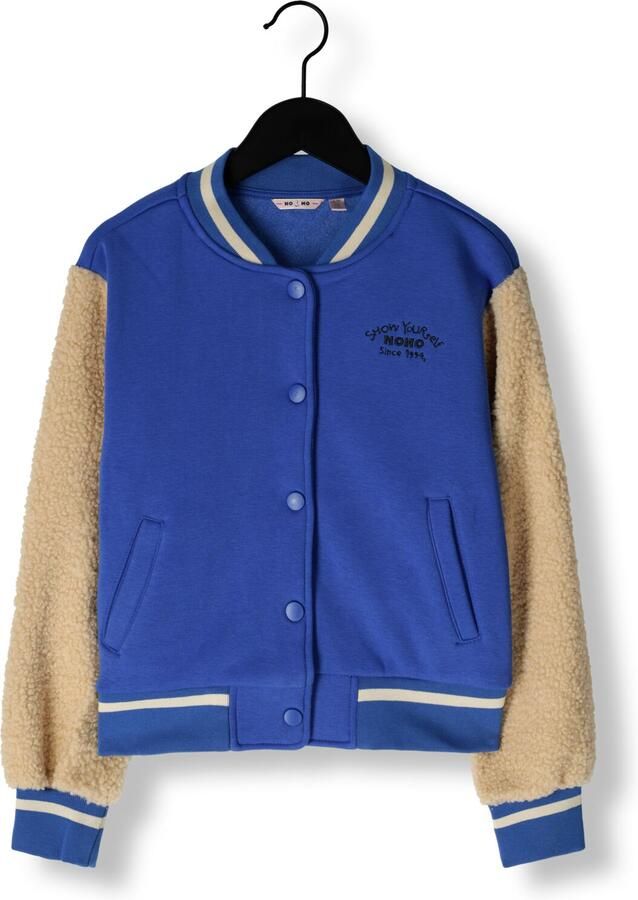 NONO Meisjes Jassen Darsy Furry Varsity Jacket Blauw - Foto 2
