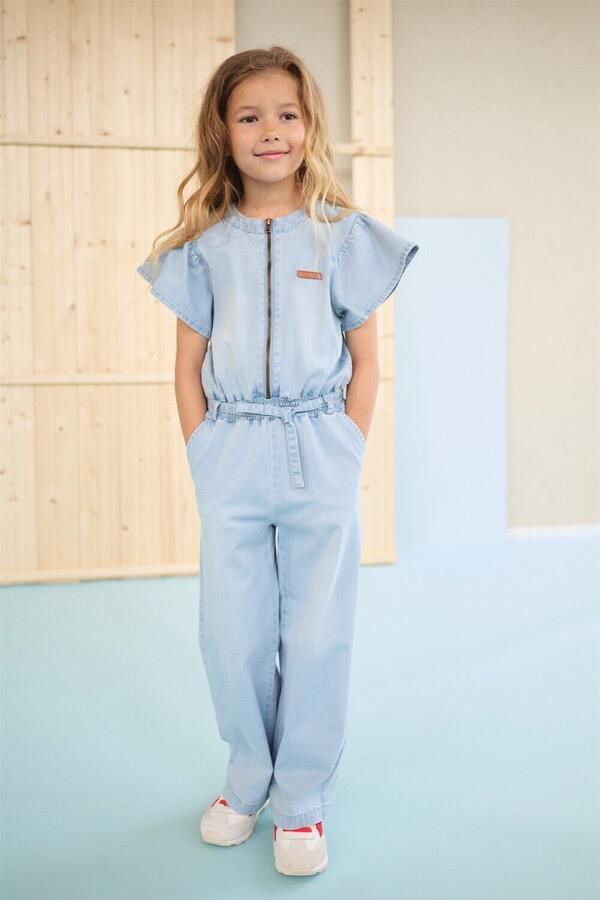 NONO Meisjes Jumpsuits Sammy Denim Jumpsuit Blauw