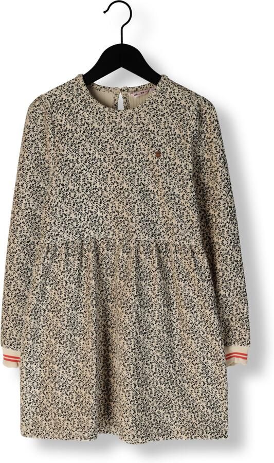 NONO Meisjes Jurken Maxim Aop Velvet Jurk Creme - Foto 2