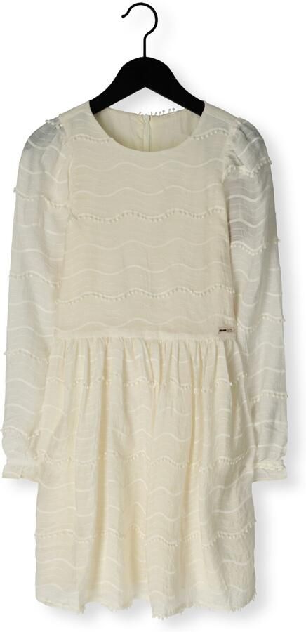 NONO Meisjes Jurken Milly Dress Pompom Details Ecru