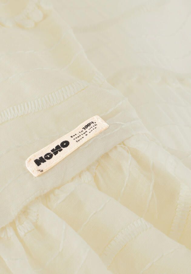 NONO Meisjes Jurken Milly Dress Pompom Details Ecru - Foto 3