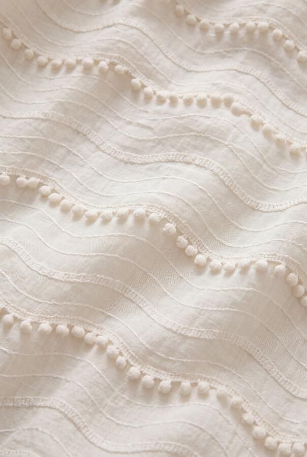 NONO Meisjes Jurken Milly Dress Pompom Details Ecru - Foto 2